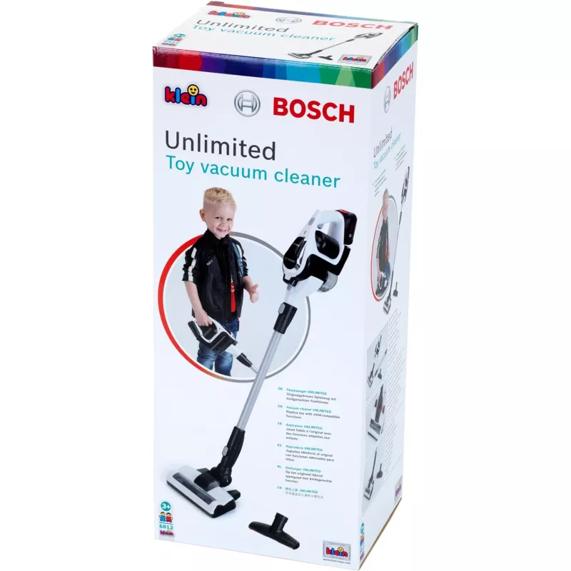 Theo Klein Bosch Unlimited siurblys juodas su Vortex funkcija ir antgaliais, nuo 3 metų
