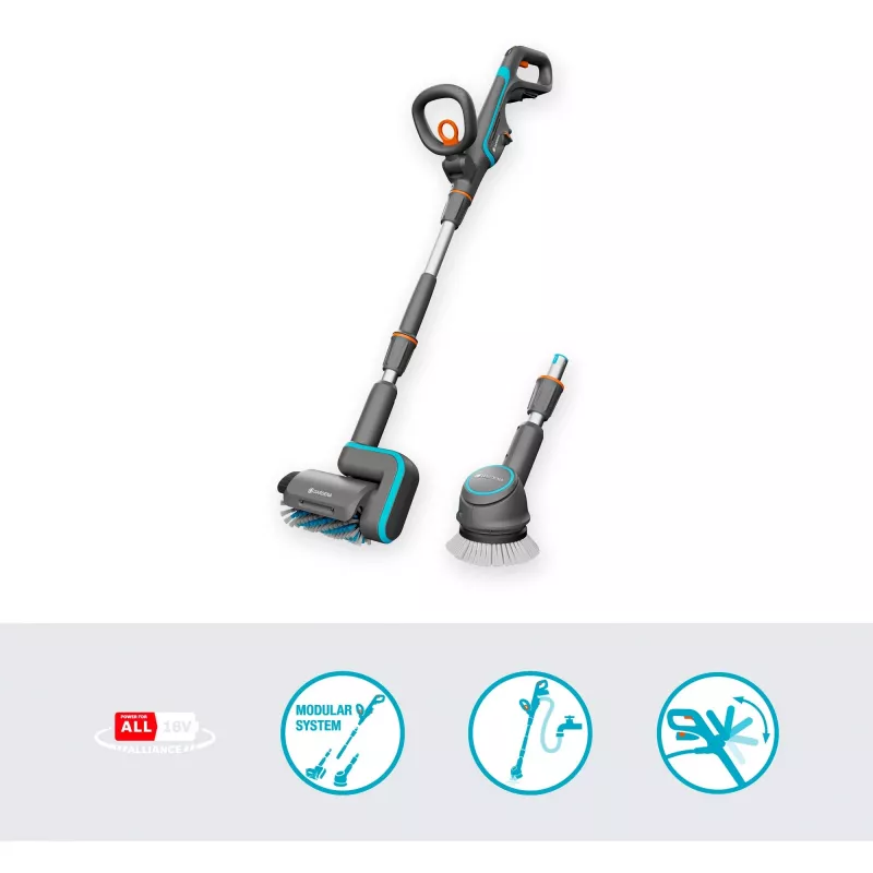 Elektrinis terasų valiklis GARDENA 14842-55 18V, lengvas dizainas