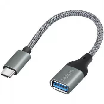 LogiLink USB 3.2 Gen1 Type-C adapteris C/M į USB-A/F OTG aliuminis 0,15 m