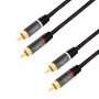 LogiLink CA1202 garso kabelis 1 m 2 x RCA juodas (CA1202)