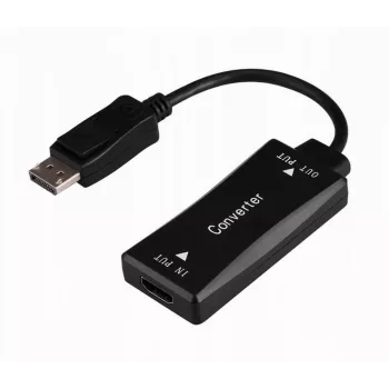 Vaizdo kabelio adapteris GEMBIRD A-HDMIF30-DPM-01 HDMI A tipo į DisplayPort 0,15 m Juodas