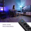Qoltec 50172 apsauginis filtras nuo viršįtampių, 6 kištukiniai lizdai, 230 V, 5 m, juodas