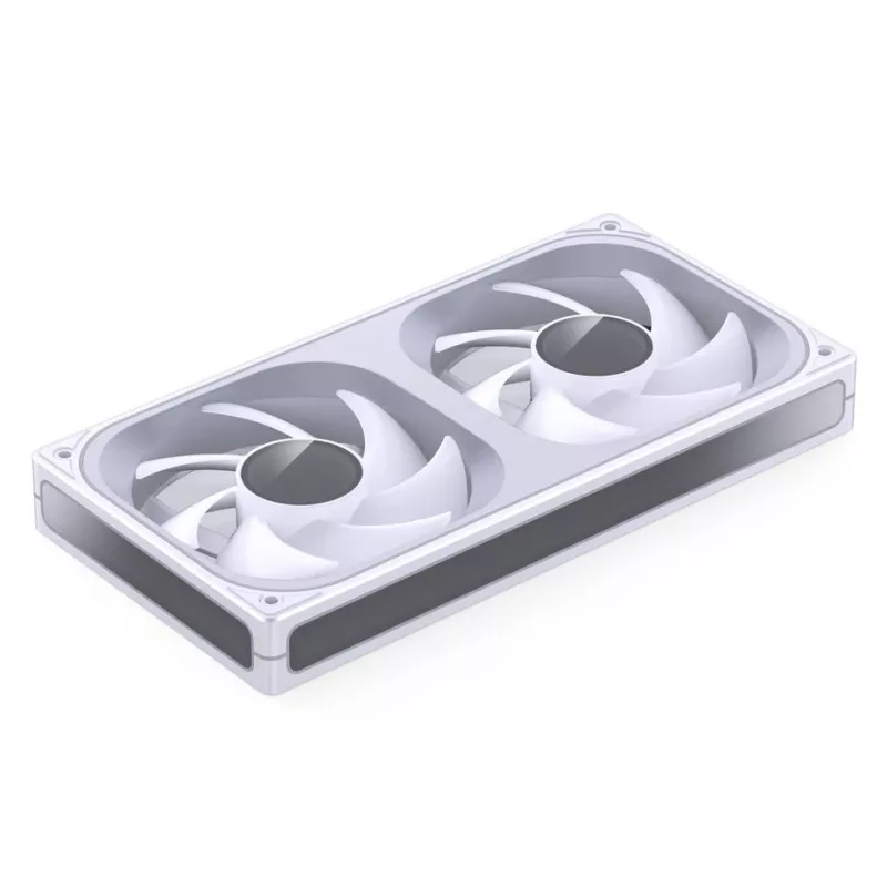 JONSBO ZB-240W 2x120mm ARGB PWM korpuso ventiliatoriai - Balti