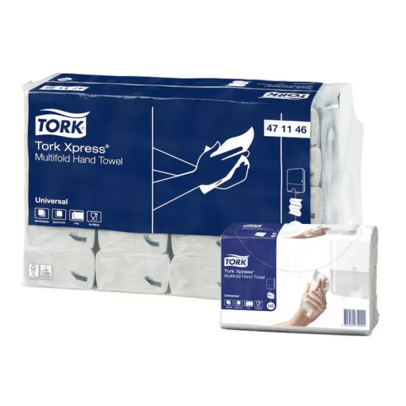 Popieriniai rankšluosčiai Tork Xpress Multifold Universal H2, 2 sluoksnių, 23,4 x 21,3 cm (20 vnt.)