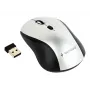 Belaidė optinė pelė Gembird MUSW-4B-02-BS, RF, abipusė, 1600 DPI, 4 mygtukai, sidabrinė/juoda