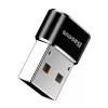 Adapteris Baseus USB (vyriškas) į Type-C (moterišką) juodas