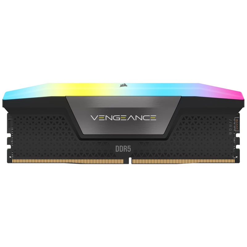 64 GB DDR5-5600 (2x 32 GB) dviejų modulių rinkinys, juoda, Vengeance RGB, INTEL XMP