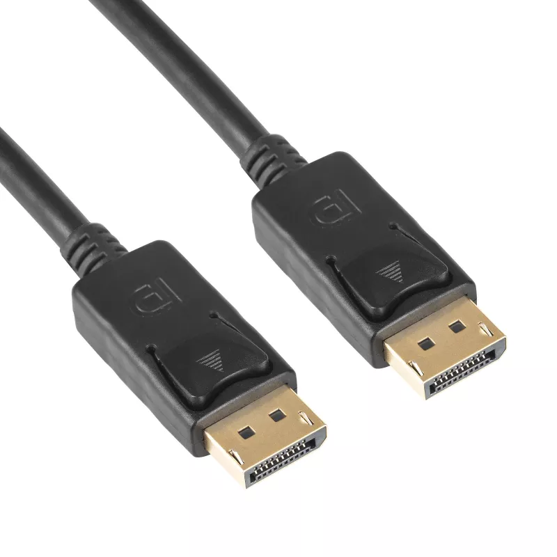 Akyga AK-AV-10 DisplayPort kabelis, kištukas–kištukas, auksuoti kištukai, 1,8 m, juodas