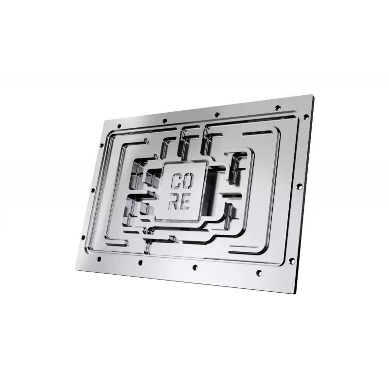 Alphacool 10269 galinė plokštė – akrilas, aliuminis, chromuotas varis, nailonas, juoda, 155,5x235,9x34 mm
