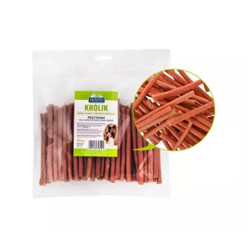 PETITTO Soft rabbit fingers – minkštos triušio skonio kramtymo lazdelės šunims, 500 g