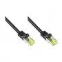 RJ45 jungiamasis kabelis su Cat.7 žaliava ir užrakto apsauga (RNS®), S/FTP, PiMF, halogenų neturintis, 600MHz, OFC, juodas, 2m, Good Connections® (8070R-020S)