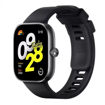 Xiaomi Redmi Watch 4 – išmanusis laikrodis su TPU juostele, juodas, riešo dydis 135-205 mm, ekranas 5 cm (1.97 inch)