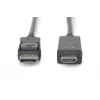 Adapterinis laidas DisplayPort 1.2 su fiksatoriumi 4K 60Hz UHD DP/HDMI A M/M juodas 2 m