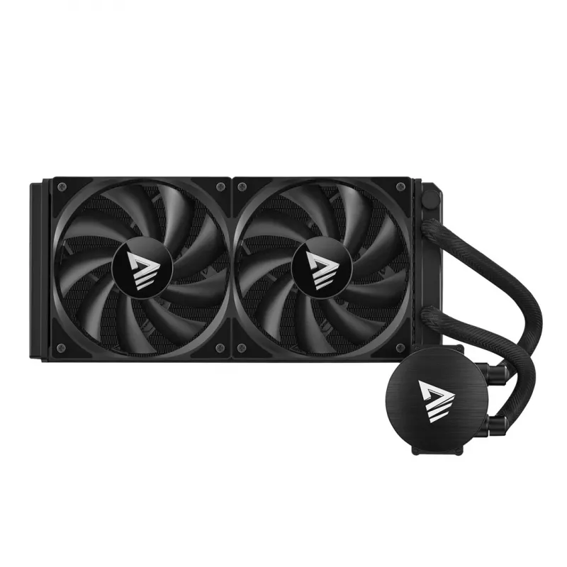 Skysčio aušinimo rinkinys SAVIO NOX 240 mm – 240 mm radiatorius, 2×120 mm ventiliatoriai, aliumininis radiatorius, varinė pagrindo plokštė, palaiko LGA 2011/2011-v3/2066/1200/115x/775