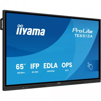 iiyama TE6513A-B1AG interaktyvus ekranas 163,8 cm (64,5 colio) 4K Ultra HD liečiamas ekranas su Android 14 EDLA