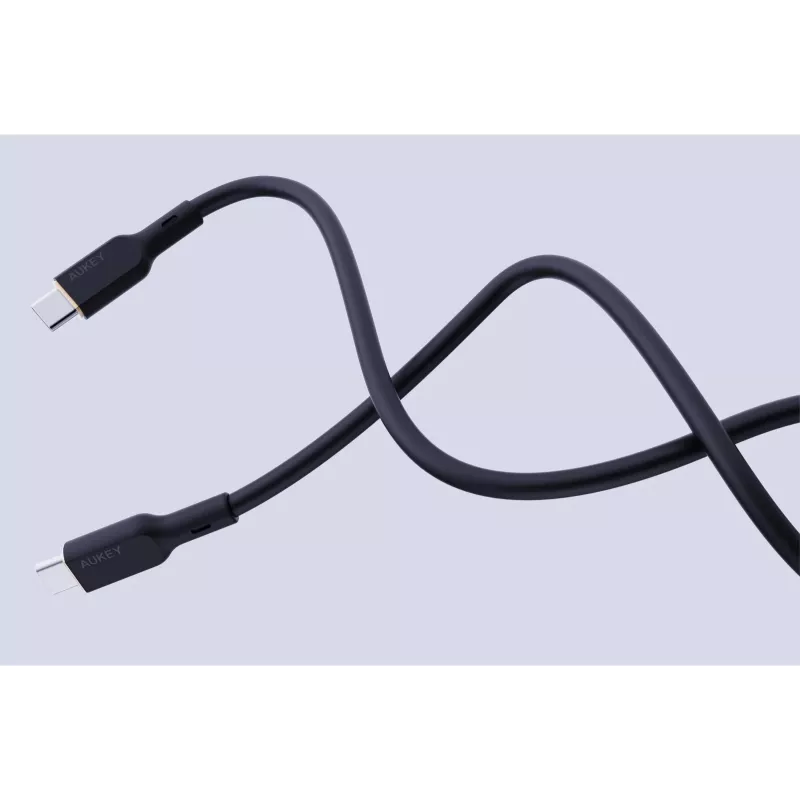 AUKEY CB-SCC241 USB-C į USB-C laidas, Power Delivery 240W 5A 20V 1m, nailoninis juodas
