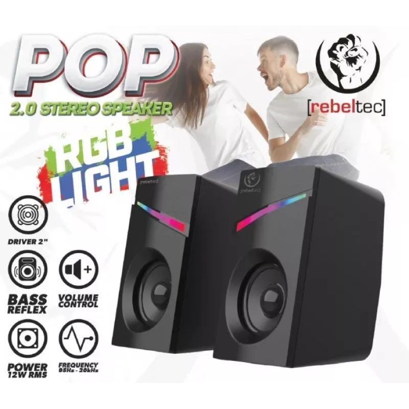 Garsiakalbiai stereo 2.0 POP, RBLGLO00047, 20W