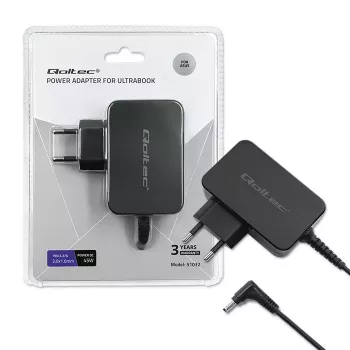 Maitinimo adapteris nešiojamam kompiuteriui Qoltec 51032 45W vidaus, juodas