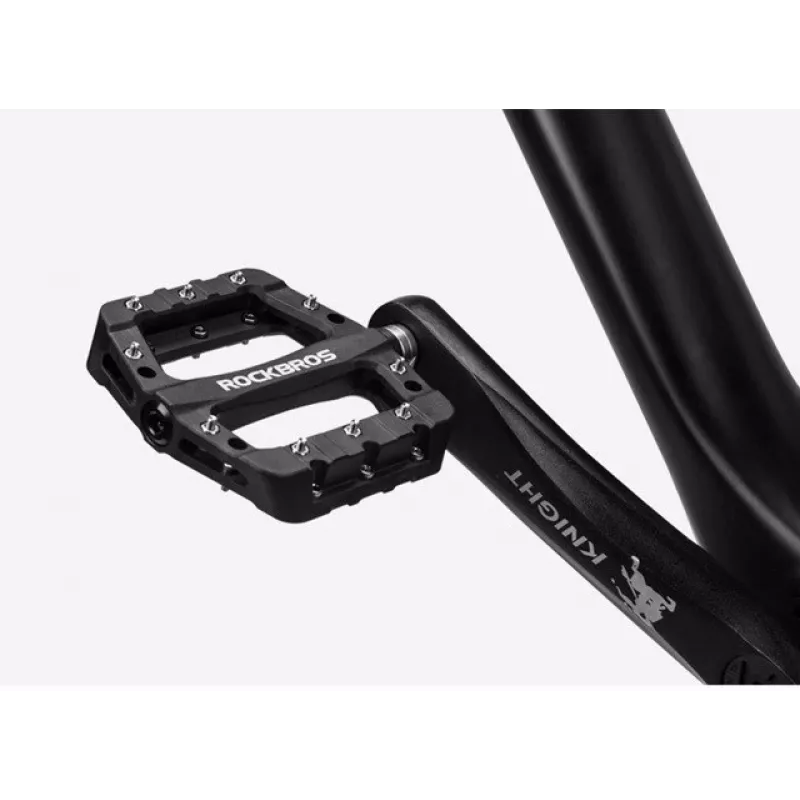 Rockbros 2017-12CBK Nailoniniai dviračių pedalai - Juodi