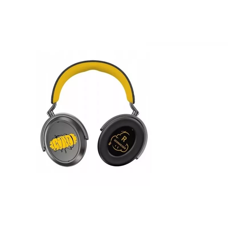 Ausinės Sennheiser Momentum 4 Wireless 80th Anniversary Edition — Bluetooth 5.2, 20 h baterija, ANC, 3,5 mm, uždengiančios, geltonos