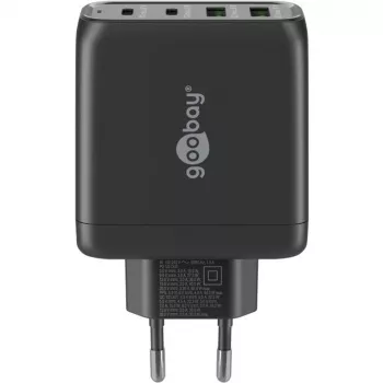 Goobay 64817 Mobiliojo įrenginio, ausinių, išmaniojo telefono, planšetinio kompiuterio greitasis kroviklis, juodas, AC, 64817
