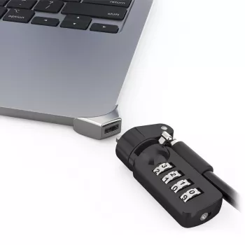 Compulocks Ledge adapteris MacBook Air 15 colių M2 M3 kombinuotai spynai, sidabrinis