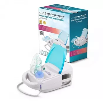 Stalinis tinklelinis inhaliatorius ESPERANZA ECN002 — 0,4 ml/min purškimas, 10 ml talpa, suaugusiųjų ir vaikų kaukės, kandiklis, 220 V