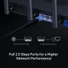 Stalinis maršrutizatorius MERCUSYS MR47BE — trijų juostų Wi‑Fi 7 (2.4/5/6 GHz), 9300 Mbps, 3× RJ‑45, 2.5GbE, 6 išorinių antenų