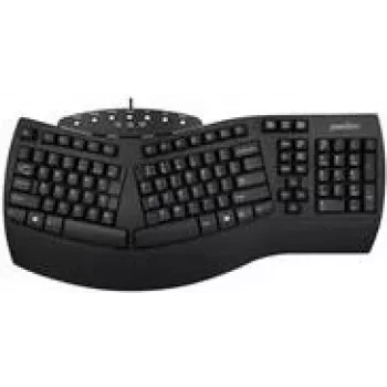 Perixx PERIBOARD-512 US Black ergonominė klaviatūra USB