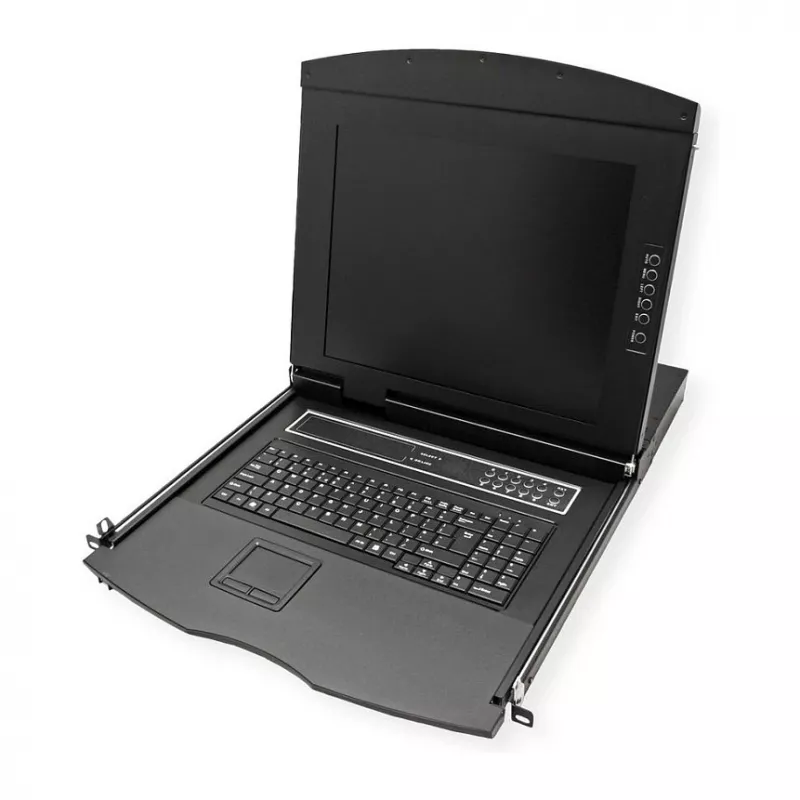 Rack konsolė VALUE 26.99.0163 – 17 colių (43,2 cm) 1280×1024, USB klaviatūra ir pelė, 1U, juoda