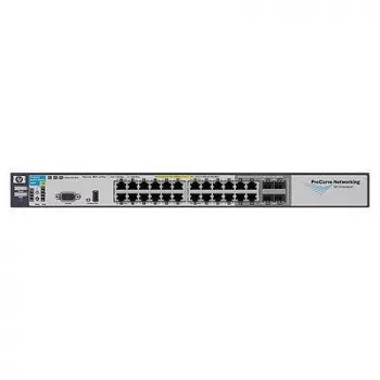 Valdomas tinklo jungiklis HP Enterprise ProCurve 3500 yl 24G PW J8692A-RFB su 3 lygio maršrutizavimu