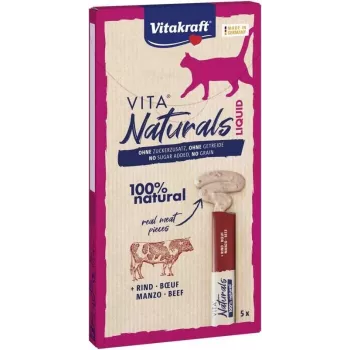 Vitakraft Naturals skystas ėdalas katėms su jautiena 75 g maišelis, be grūdų, be glitimo, be konservantų