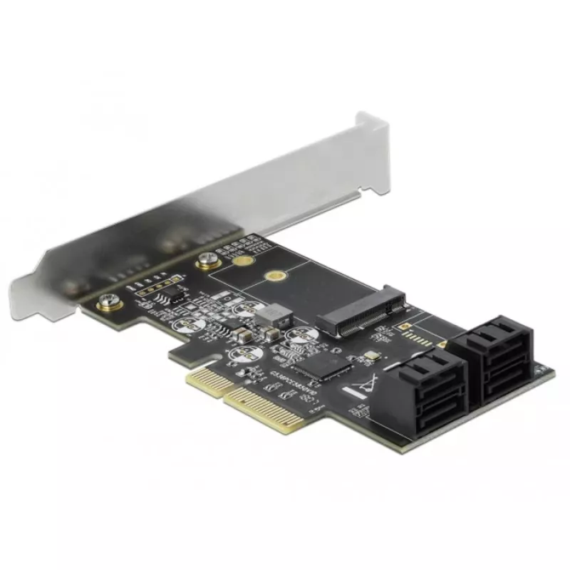 DeLOCK 90396 PCIe plokštė su 4 vidiniais SATA prievadais ir M.2 lizdu