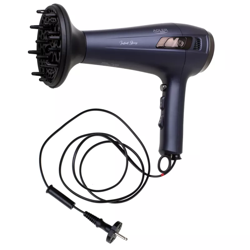 Plaukų džiovintuvas su įtraukiamu laidu - 2400W + Adler difuzorius