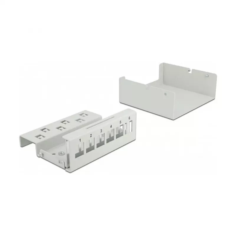 Patch Panel DeLOCK 43410 – 6 prievadų metalinis skirstytuvas