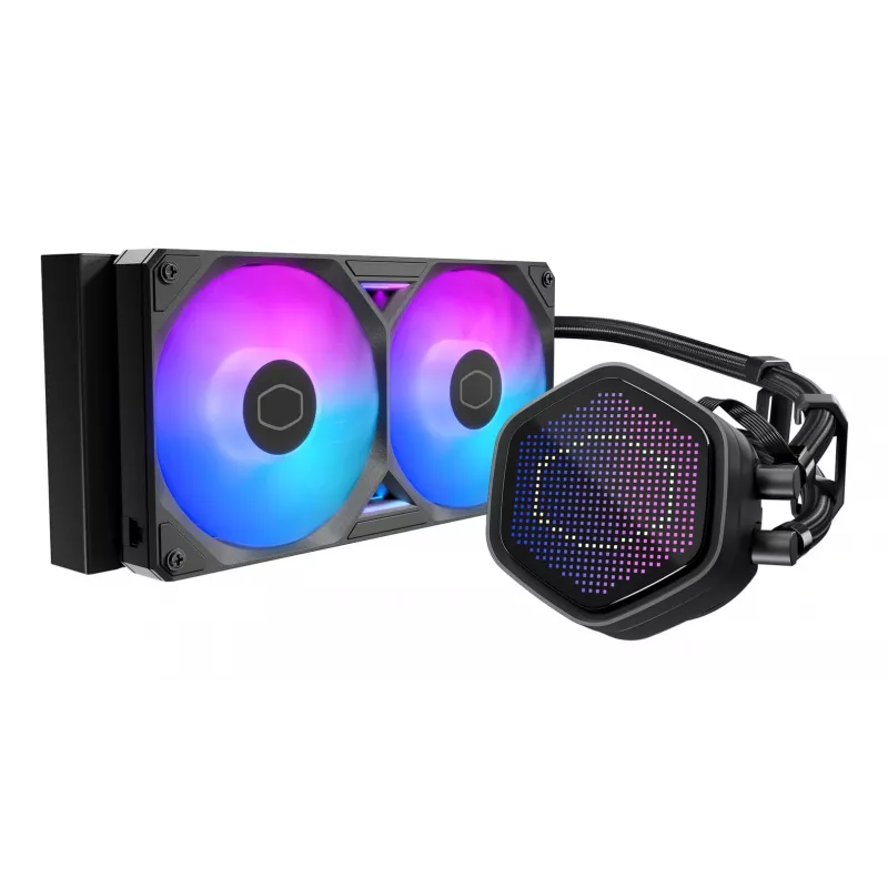Skysčio aušintuvas procesoriui Cooler Master MasterLiquid 240 Atmos II 240mm RGB, 240mm radiatorius, RGB apšvietimas
