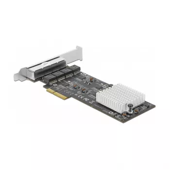 DeLOCK 89192 PCI Express x4 keturių 2.5 Gigabit LAN tinklo plokštė, 4x RJ45, RTL8125