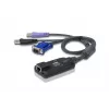 ATEN USB – VGA į Cat5e/6 KVM adapterio laidas (CPU modulis) su išmaniosios kortelės skaitytuvu ir virtualios laikmenos palaikymu