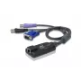 ATEN USB – VGA į Cat5e/6 KVM adapterio laidas (CPU modulis) su išmaniosios kortelės skaitytuvu ir virtualios laikmenos palaikymu