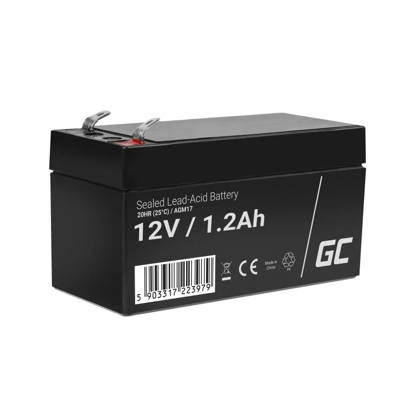 Sandari švino rūgšties (VRLA) baterija Green Cell AGM17 12 V 1,2 Ah – 0,5 kg