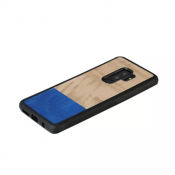 Dėklas Samsung Galaxy S9 Plus medinis ir polikarbonatinis – juodas kaip balandis