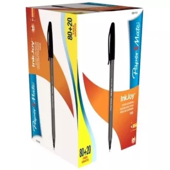 Papermate Inkjoy 100 juodi tušinukai (vidutinis, 100 vnt.)