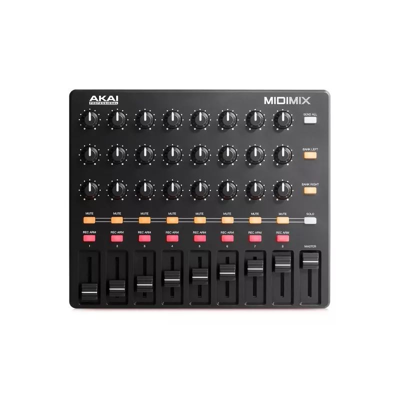 MIDI valdiklis Akai MidiMix 3 kanalų juodas raudonas