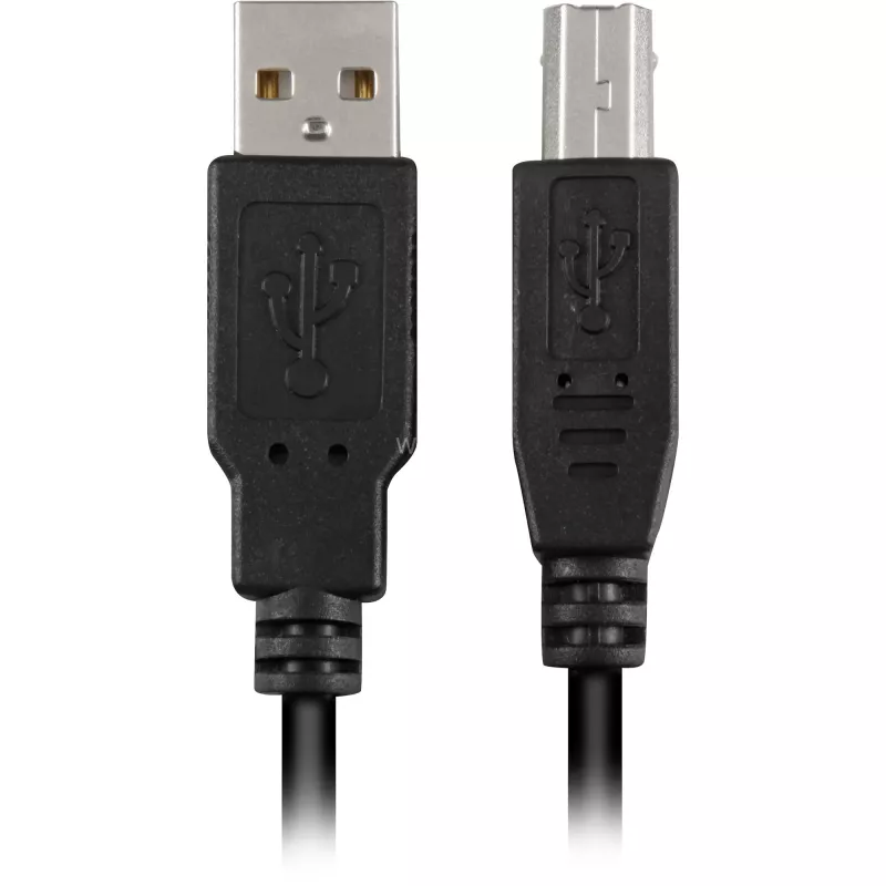USB 2.0 laidas, USB-A kištukas > USB-B kištukas (juodas, 3,0 metro)