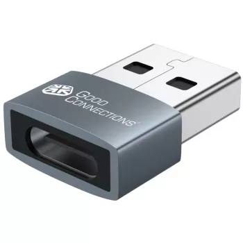 Good Connections Adapter USB 2.0 Kištukas A į USB-C Lizdą Aliuminio Korpusas Pilkas (USB-AD203)