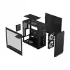 Fractal Design Focus 2 RGB Vidutinis Bokštas Kompiuterio Korpusas su Grūdintu Stiklu - Juodas