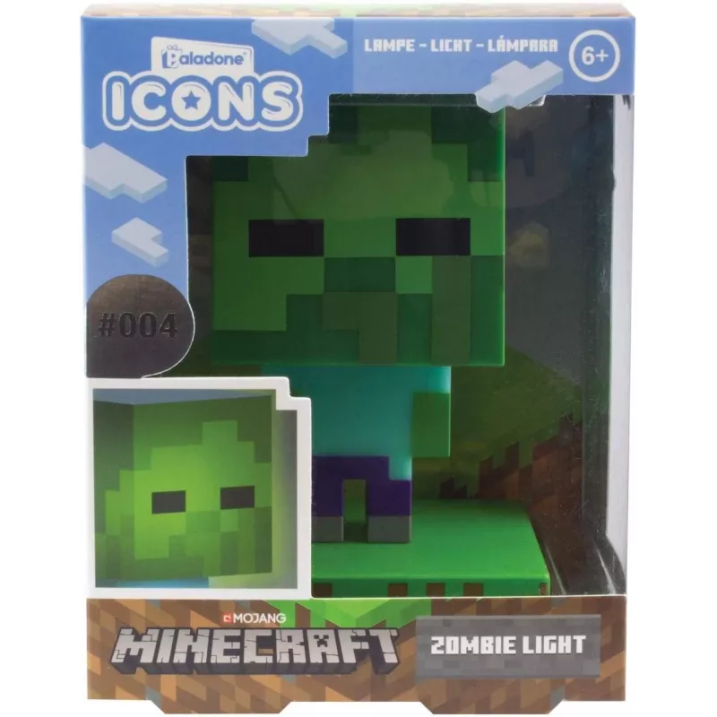Stalinė lempa Paladone Minecraft Zombie šviesa PP6592MCFV4 LED