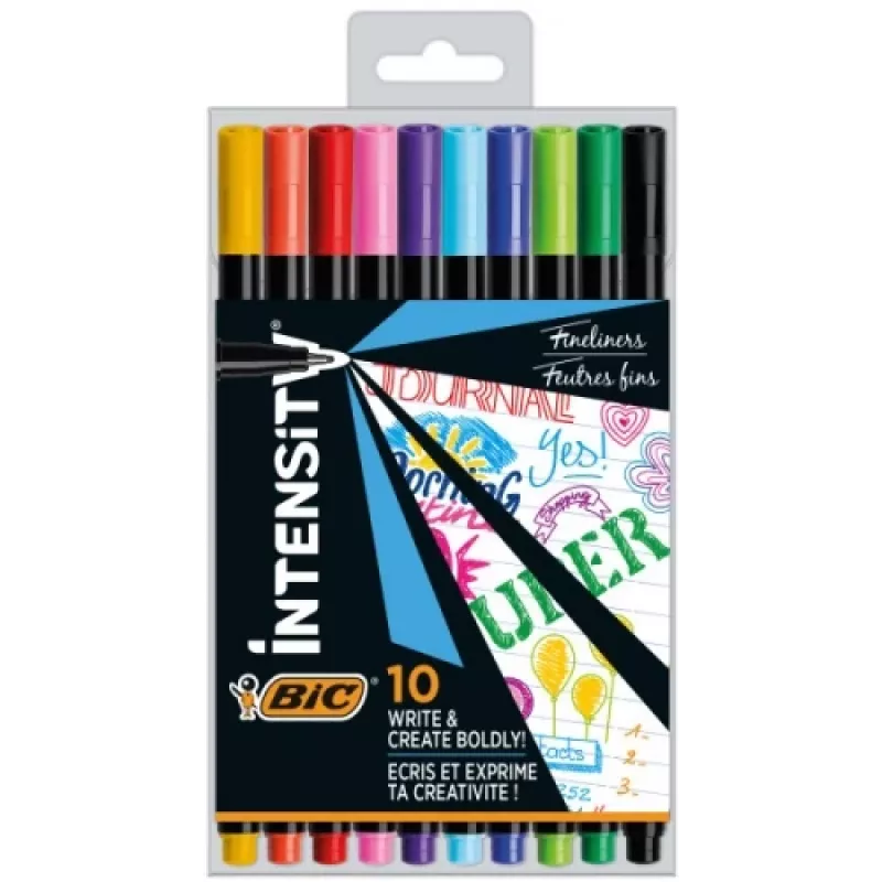 BIC Fineliners INTENSITY FINE BCL spalvoti, rinkinys 10 spalvų CEL1011727