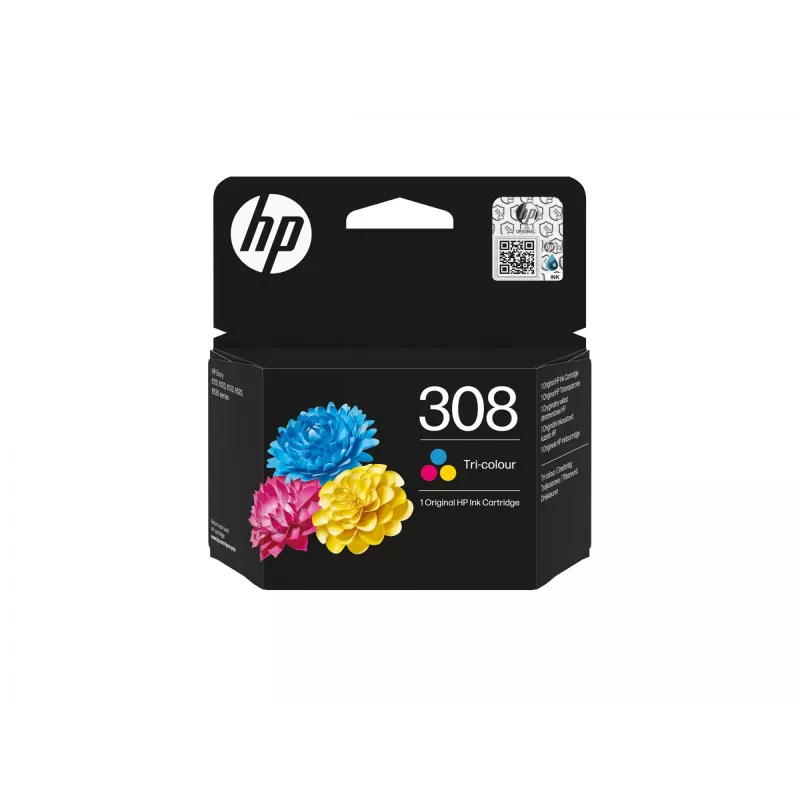 Original HP 308 trispalvė kasetė (cian, magenta, geltona) – standartinė talpa