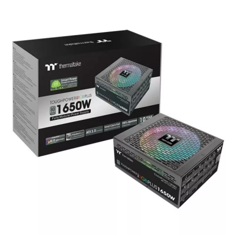 Thermaltake PS-TPI-1650F3FDTE-1 maitinimo blokas 1650W, 80 PLUS Titanium, modulinis, iRGB